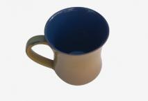 Mug et sous tasse marron mordoré et bleu marine