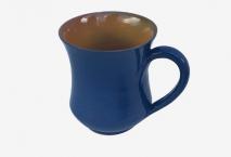 Mug bleu céruléen et marron fauve