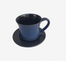 Tasse à café bicolor Bleu-Noire