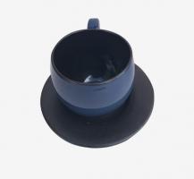 Tasse à café bicolor Bleu- Noire