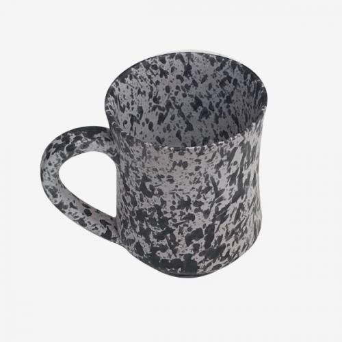 Tasse à café Blanc mouchetée noire