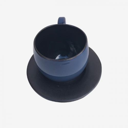 Tasse à café bicolor Bleu- Noire